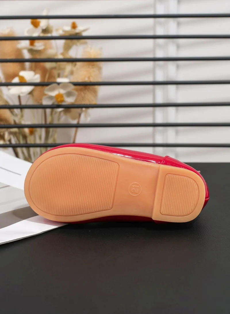 Take Two Girls Red Bow Decoration Shoes